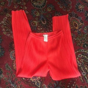 Issey Miyake Red Pleated Pants